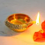 Mkd2 Rise Brass Kuber Diya for Pooja Room and Diwali I Kuber Diya for Puja I Oil Lamp I Jyoti I Deepak I Diya for Temple, Home & Office Décor Set of 1 Pcs
