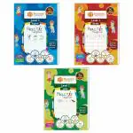 3H Learning LKG 3-5 Yrs Kids 288 Pages 3 Book Pattern Copy Writing Practice English Maths Tamil KG 1 Syllabus Learn Pencil Control Fine Motor Tracing Strokes ABCD Capital Small Alphabets Numbers Home Work Boxset