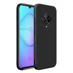 LIRAMARK Silicone Soft Back Cover Case for Vivo S1 Pro/Vivo 1920 (Silicone Black)