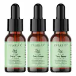 PEARLIX Tea Tree Essential Oil 100% Pure | Pack Of 3 (10ml each) | For Face, Body & Hair | Skin Brightening, Nourish Skin & Dandruff Free Hair