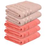 Kuber Industries Face Towel | Towels for Facewash | Towels for Gym | Facewash for Travel | Towels for Daily use | Workout Hand Towel | Lining Design | 14x21 Inch | Pack of 5 | Multi