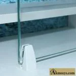 AKMOSYS Table PARTITION CLAMP - Slim for Wood as Well as Glass partitions (4mm to 12mm, White)