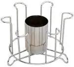 WELLCOOK Stainless Steel Glass Holder for Kitchen, Glass Stand for Dining Table Stylish, 6 Glasses and Spoon Organizer(Glass Holder)