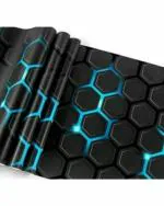 UZANIYA Blue Abstract Vinyl 3D Brick Wall Sticker (40 x 500 cm)