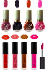 OUR BEAUTY Nail Polish And Lipstick Combo 245 (Pack Of 4)