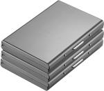 Stealodeal Black Water-Resistant Stainless Steel Case 6 Card Holder (Set Of 3)