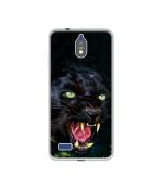 Casotec Angry Black Tiger Face Design Printed Silicon Soft TPU Back Case Cover for Jio Phone Next