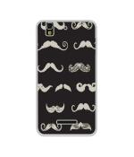 Casotec Mustache Design Printed Silicon Soft TPU Back Case Cover for Yu Yureka