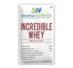 Steadfast Nutrition Incredible Whey| quick muscle growth and recovery. | 24.8g Whey Protein , 5.0g BCAA;s, 10.9g EAA | Added digestive enzymes for better protein absorption. Chocolate flavoured/Lab Tested Box of 60 Servings /35g per serve