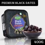 NutroVally - Premium Black Dates (Khajur) for Healthy Bones | 100% Fresh & Natural | Anti-Oxidants Rich Dry Dates (400g)