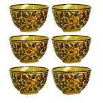 Caffeine Brown Ceramic Dessert Bowl (Set Of 6)