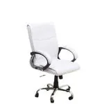MRC EXECUTIVE CHAIRS ALWAYS INSPIRING MORE Executive Swift Medium Back Leatherette Revolving, Ergonomic Chair, Swivel Tilt Mechanism Chair, White Director Office Chair (White)