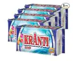 Kranti Excel Detergent Bar (Pack of 5 x 100g)