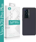 Sprig Liquid Silicone Grey Back Cover For Vivo X70 Pro Plus