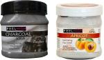 Feelhigh Charcoal Deep Cleansing Scrub (500 ml) and Apricot Scrub  (500 ml) All Skin Types