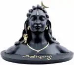 MAYRA Adiyogi Shiva Statue Showpiece for Home Decoration|Decorative Showpiece Decorative Showpiece - 9 cm (Resin, Black)