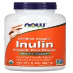 NOW Foods, Certified Organic Inulin, Prebiotic Pure Powder, 8 oz (227 g)