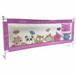 LuvLap Pink Mesh Comfy Baby Bed Rail Guard for Baby (6 x 2.3 feet)
