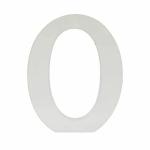 SATYAM KRAFT Wood Alphabet Plaque Wall Decor (White, 6 Inch) (Pattern O)