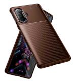 Golden Sands for Xiaomi Poco F3 GT Back Phone Cover Drop Tested Shock Proof Slim Armor Aramid Carbon Fibre Rugged TPU Case for Xiaomi Poco F3 GT, Brown