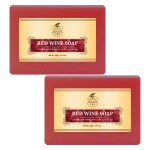 KA Khadi Ark Herbal Natural Handmade Red Wine Bath Soap 125 gm Pack of 2