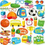 Zyozique Back to School Season Photo Booth Props, School Selfie Props, Start of School Theme 28 Pcs