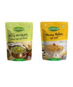 Kitchential Green Moong Dal Khichdi + Moong Halwa | Ready To Cook Healthy Meal (Pack of 2 - 400 gm)