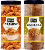 Kesu Nuttz Kaju Peri Peri & 100% Natural & Premium Munakka Combo Pack Of 2 (250X2) 500Gm