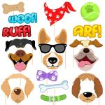 Zyozique Dog Theme Birthday Decorations | Puppy Photo Booth Props | Puppy Birthday Party (Pack of 21)