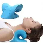 GEETA Neck and Shoulder Relaxer, Cervical Traction Device for TMJ Pain Relief and Cervical Spine Alignment, Muscle Tension Relief Neck Stretcher, Chiropractic Pillow with Massage Point for Muscle Relax