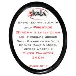 SKALA Gasket Compatible With Prestige Svachh 5 litres Outer Lid (Pack of 1) 240 mm Pressure Cooker