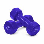 JoyFit Vinyl Coated Dumbbells - Highly Durable Hexagon Dumbbells, Color-Coded Hand Weights for Fitness and Strength training at Home/Gym Exercise - Ideal for Beginners and Advanced users(Blue)