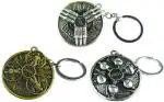 Blue Aura Av Unique Silver, Gold Metal Pubg Special Offer Rotating Keychain Collection Key Chain (Pack Of 3)