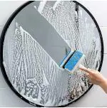 SHRUSHTY WORLD All-Purpose Window Squeegee | 2 in1 Window Cleaner | Dual Side Blade Rubber & Sponge | for Gas Station, Glass, Shower, Windshield, and Bathroom (pack of 1)