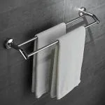 GLOXY Stainless Steel Heavy Double Layer Towel Rod/Towel Rack for Bathroom/Towel Bar/Hanger/Stand/Bathroom Accessories SS202