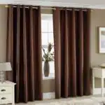 Indian Online Mall Brown-Lc Polyester Eyelet Curtain, 4X5Ft (Pack Of 2)RRPP