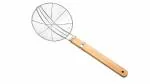 Olrada Heavy Duty Professional Standard Stainless Steel Deep Fry Strainer with U Shape Wooden Handle | Spider Strainer Skimmer Ladle for Cooking and Frying| (Skimmer 12.5IN X 10IN (26 No))