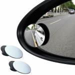 FYRLA Glass Frameless Round Convex Rear View Blind Spot Mirror Cars,Trucks,Vans-Original Plastic Rear Blind Spot Round Convex Mirror with Adjustable Wide Angle for Cars (2 Pieces)