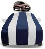 Auto Hub Car Cover Compatible with Maruti Suzuki Zen Estilo with Mirror Pockets, Triple Stitched, Water Resistant Car Body Cover, Navy, Silver