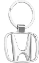 Blue Aura Red Hill Silver Metal Honda Key Chain