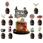 Zyozique Happy Birthday Cake Topper and Cupcake Toppers for Harry Birthday Cake Decorations Kids Party Supplies (Pack of 11)