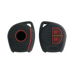 Ashar KeyHub Silicone Key Cover Compatible with Suzuki Fronx |Jimny |Swift |Dzire |Ignis |Grand Vitara |WagonR |Vitara |Brezza |Celerio |Ertiga |Ciaz |S-Cross |Baleno |XL6 |Alto |S-Presso |Alto K10 |SX4 |Ritz (2 Button Remote Key) (Black)