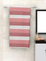 Athom Trendz Pink Modern Checks 100% Premium Cotton Quick-Dry & High Absorbant Bath Towel 75x150 cm