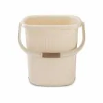 Nayasa Rimmy 20, 3 Pcs Bathroom Set (18 L Bucket + 1.5 L Mug + Stool), Beige