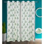 MDJONWAL - Trandy Best Quality-2 Pieces Curtains Sanganeri Hand Block Print Cotton Curtain for Home Décor, Pooja Ghar-Green_8 Ft
