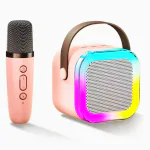 Wireless Bluetooth Karaoke Speaker for Kids in Pink