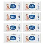 Evelance Caring Baby Wet Wipes with Lid & Aloe Vera 72 pcs (Pack of 8)