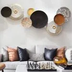 ZOVE Metal Wall Art Set of 2 Iron Wall Hanging Home Decoration Perfect for Living Room I Hotel I Restaurant I Bedroom I Drawing Room (Color : Multi )