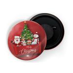 Dhcrafts Red Metal Merry Christmas D1 Printed Fridge Magnet, 5.8 Cm