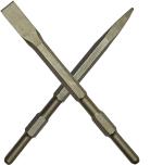 Inditrust Point and Flat Demolition Hammer Bit set size 17mm x 280mm and 22mm x 280mm (Pack of 2pc)